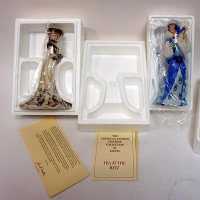 1142	LENOX CHINA AMERICAN FASHION COLLECTION *RHASPSODY IN BLUE* & *TEA AT THE RITZ* APPROXIMATELY 9 IN HIGH
