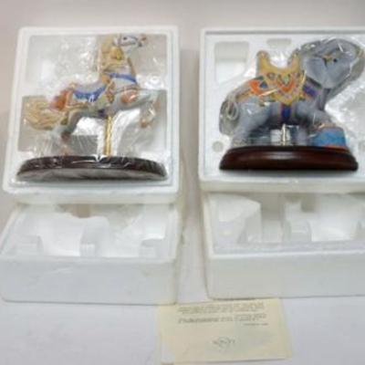 1175	LENOX CHINA *THE CAROUSEL COLLECTION* ELEPHANT & CIRCUS HORSE, EACH APPROXIMATELY 8 IN HIGH
