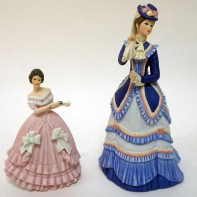 1141	LENOX CHINA FIGURES *GRAND TOUR* & *CAROLINE* TALLEST APPROXIMATELY 9 IN HIGH
