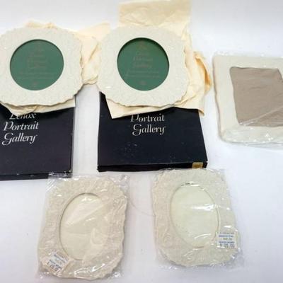 1195	LENOX CHINA GROUP OF 5 ASSORTED FRAMES, LARGEST APPROXIMATELY 8 IN X 9 IN HIGH

