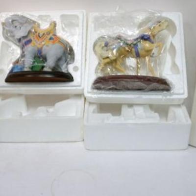 1173	LENOX CHINA *THE CAROUSEL COLLECTION* ELEPHANT & CIRCUS HORSE, EACH APPROXIMATELY 8 IN HIGH
