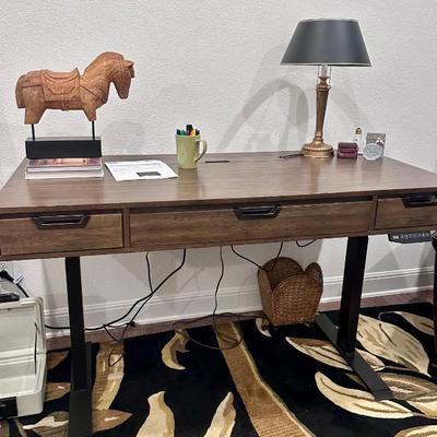 Kase 60 inch Adjustable Desk Top with Aspen Universal Adjustable Desk Base