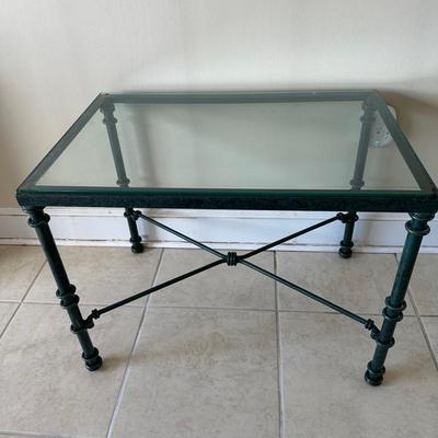 Metal And Glass Accent Table