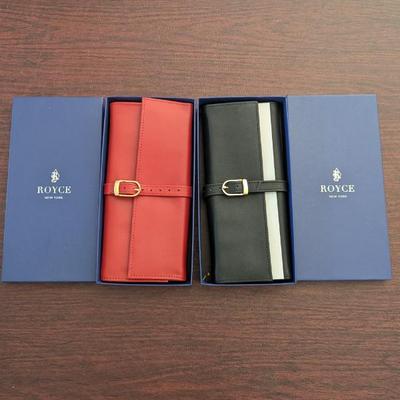 Lot #111 - Luxury Leather Jewelry Roll Lot - Royce.