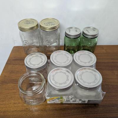 Lot #296 - Ball Mason Jar Set - Vintage Storage and Canning Glass Jars