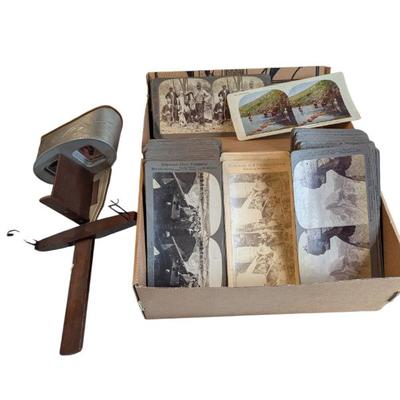 Lot #278 - Vintage 19th Century Stereoscope Viewer with Stereoview Cards