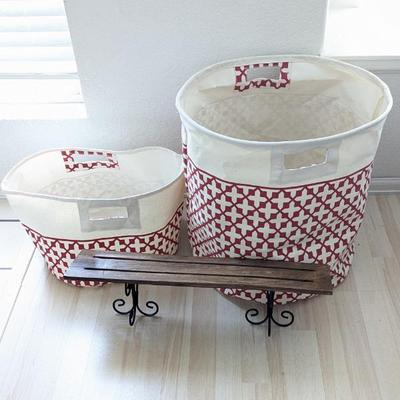 Lot #129 - Storage Bins & Wall Shelf