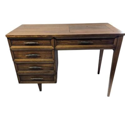 Lot #289 - Mid-Century Wooden Sewing Desk Cabinet