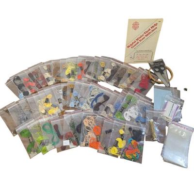 Lot #295 - Comprehensive Crafting Thread Collection with Scissors and Accessories