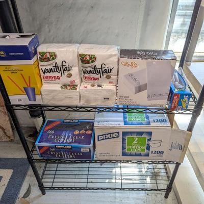 Lot #281 - Variety of Disposable Party Supplies and Kitchen Items