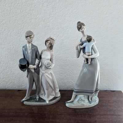 Lot #83 - Lladro 1401 "Wedding" or "Boda Arrogante" and Lladro 4701 "Motherhood"