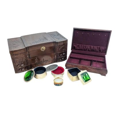 Lot #338 - Vintage Decorative Jewelry Boxes
