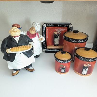 Lot #45 - Vintage Chef Kitchen Decor Lot - 1990s Chef Specialties.