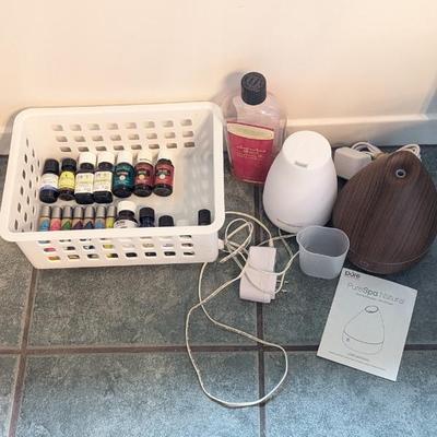 Lot #199 - Essential Oil Diffuser Lot - Various Oils and Accessories.