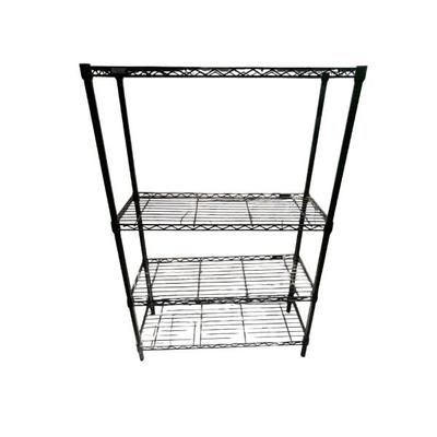Lot #279 - Black Metal Wire Shelving Unit with Adjustable Shelves