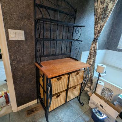Lot #197 - Southern Enterprises Storage Bakers Rack