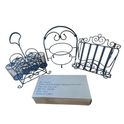 Lot #29 - Decorative Wire Kitchen Organizers Set - 4 Piece Collection.