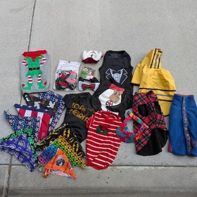 Lot #302 - Assorted Festive Pet Clothing and Accessories