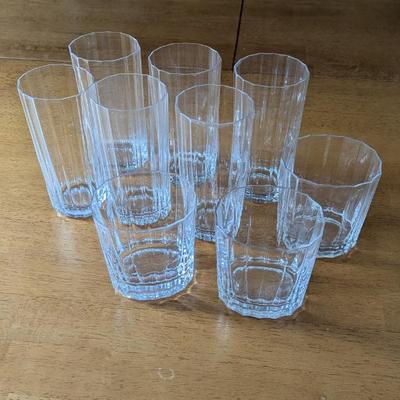 Lot #26 - Vintage Ribbed Old Fashioned Tumblers Glasses