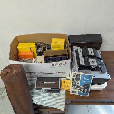 Lot #286 - Vintage Bell & Howell Projector Kit with Accessories and Kodak Materials