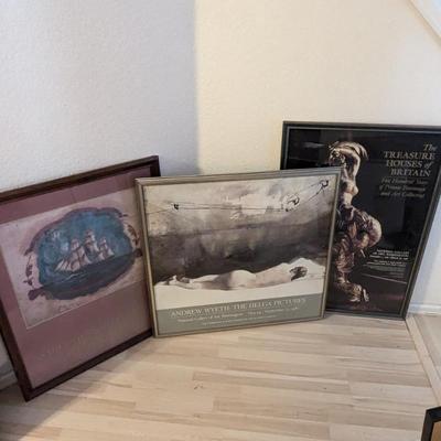 Lot #70 - Framed Artwork Collection - Andrew Wyeth, The Treasure Houses of Britain & Norfolk Tricentennial