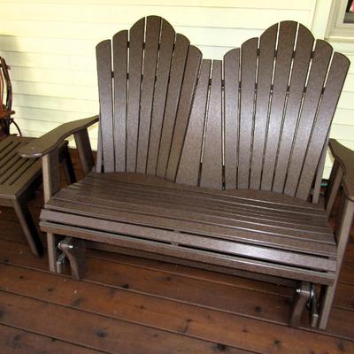 Amish Adirondack Highback Glider