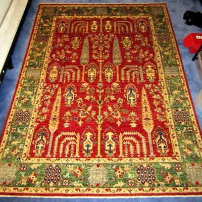 4.10'x6.9' Hand made Vezirhan Turkish wool rug (BID WITH OWNER APPROVAL)