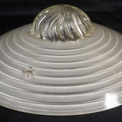 1138	MID CENTURY MODERN GLASS SAUCER SHAPED LAMP FIXTURE SHADE, APPROXIMATELY 13 3/8 IN DIA
