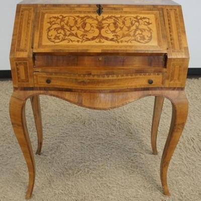 1207	INLAID ITALIAN LADIES WRITING DESK WITH 1 DRAWER WITH KEY, APPROXIMATELY 31 IN X 17 IN X 38 IN H
