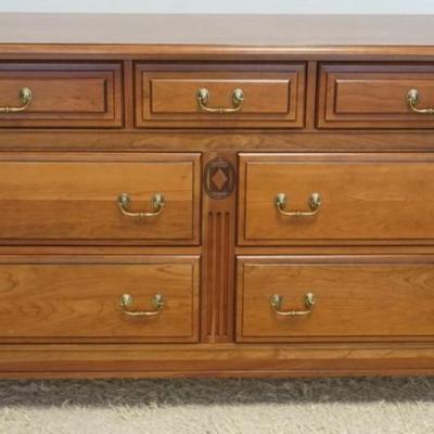 1224	HARDEN SOLID CHERRY 7 DRAWER LOW CHEST, APPROXIMATELY 62 IN X 20 IN X 36 IN H
