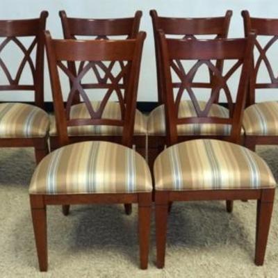1234	SET OF 8 HARDEN CHERRY DINING ROOM CHAIRS, 2 ARM AND 6 SIDE
