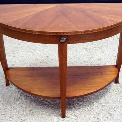 1229	ETHAN ALLEN CHERRY DEMILUNE TABLE, APPROXIMATELY 41 IN X 17 IN X 28 IN H
