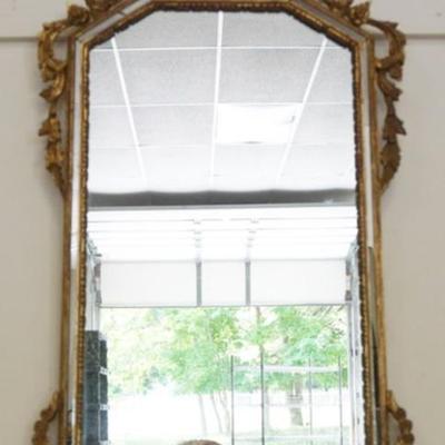 1203	FLORTENTIA ITALAIN GILT HANGING MIRROR, APPROXIMATELY 22 IN X 40 IN H
