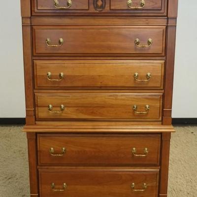 1223	HARDEN SOLID CHERRY 6 DRAWER TALL CHEST, APPROXIMATELY 40 IN X 22 IN X 65 IN H, VERY CLEAN
