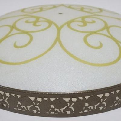 1139	MID CENTURY MODERN GLASS SAUCER SHAPED LAMP FIXTURE SHADE, APPROXIMATELY 18 1/2 IN DIA
