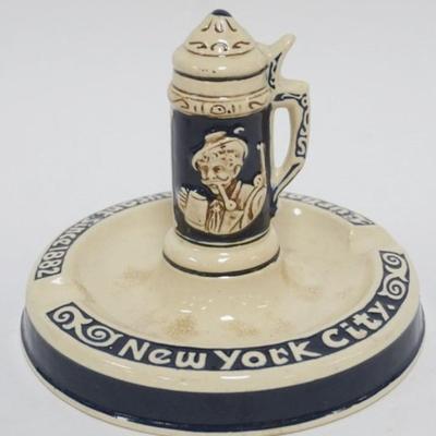 1126	VINTAGE BEER STEIN N.Y.C. LUCHOWS RESTAURANT ASHTRAY, APPROXIMATELY 6 1/4 IN H
