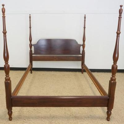 1254	MAHOGANY 4 POSTER BED, APPROXIMATELY 86 IN X 65 IN X 69 IN H

