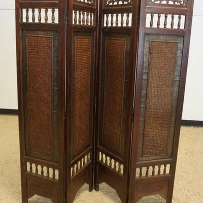 1198	4 SECTION FOLDING SCREEN ROOM DIVIDER, EACH SECTION APPROXIMATELY 16 IN X 72 IN H
