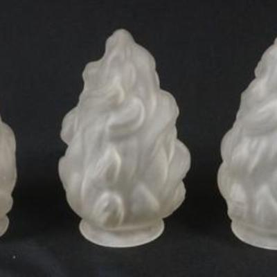 1135	5 FROSTED GLASS LAMP SHADES, EACH APPROXIMATELY 8 IN H
