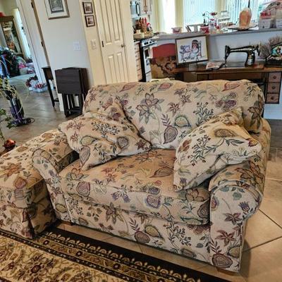 Beautiful Sleeper Loveseat With Ottoman