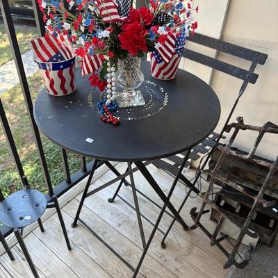 cafe table and chair $45