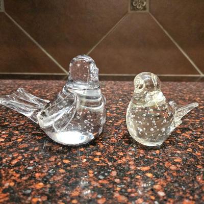 Lot #153 - Glass Bird Figurines Pair