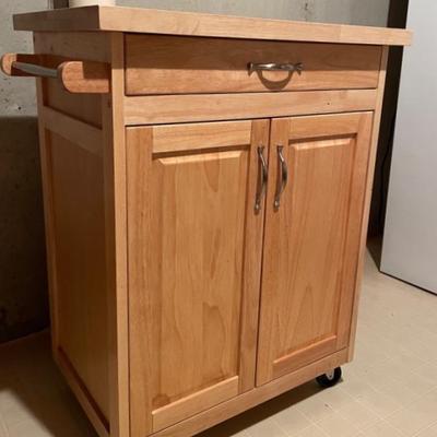 Solid Wood Kitchen Utility Cart 
