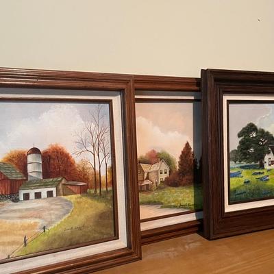 Signed Primitive Oil Landscapes (3)