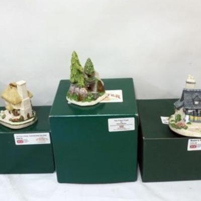 1168	5 DAVID WINTER HAND PAINTED COTTAGES, FRIARY RUINS SIGNED BY ARTIST, ROSIES TEA ROOM, THE FRIARY COTTAGE GUILD MEMBERS ONLY 2008,...