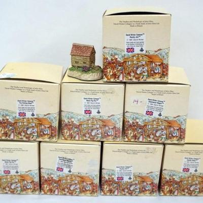 1121	GROUP OF 8 DAVID WINTER CAMEOS, ASSORTED BUIDLINGS

