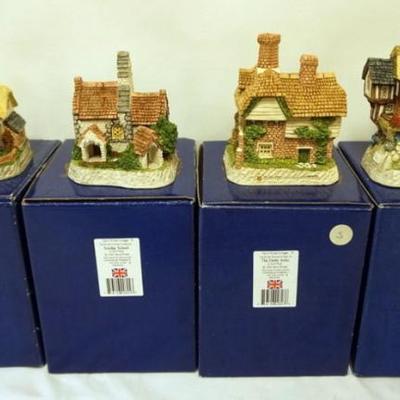1161	4 DAVID WINTER HAND PAINTED COTTAGES, THE DERBY ARMS, WHISPER'S COTTAGE, SUNDAY SCHOOL AND BUTTERCUP COTTAGE,  APPROXIMATELY...