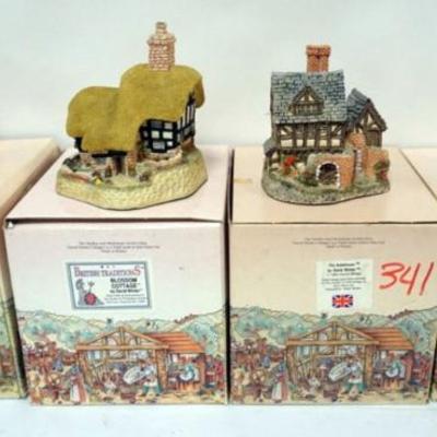 1145	4 DAVID WINTER HAND PAINTED COTTAGES, BLOSSOM COTTAGE, THE FISHERMAN'S WHARF, THE CANDLEMAKER'S, THE BAKEHOUSE,...