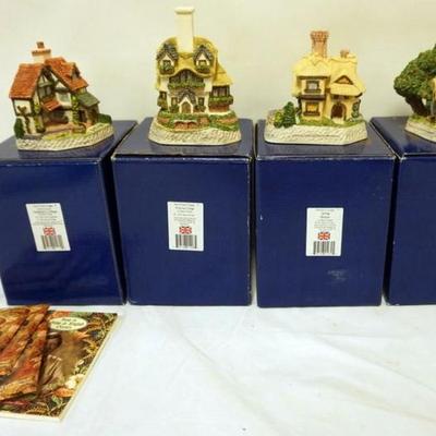 1160	4 DAVID WINTER HAND PAINTED COTTAGES, GARDENER'S COTTAGE, SWEETHEART HAVEN, PRIMROSE COTTAGE AND SPRING HOLLOW,  APPROXIMATELY...