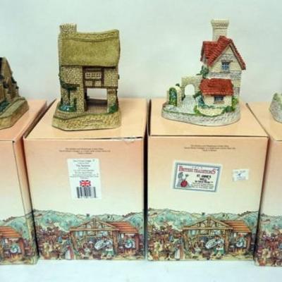 1157	4 DAVID WINTER HAND PAINTED COTTAGES, THE ABBOTS, GUNSMITHS COTTAGE, THE SEXTONS AND ST ANNE'S WELL,  APPROXIMATELY 4-5  IN H
